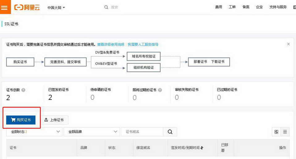 做好的網站把http改成https申請SSL域名證書